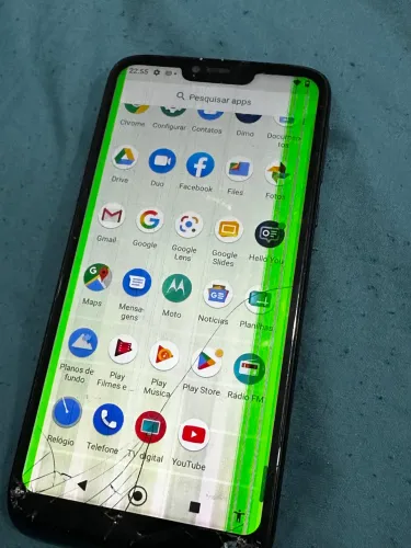 Moto g7 Power tela quebrada