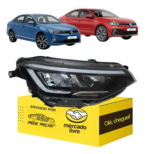 Farol Vw Virtus 2023 2024 2025 2026 Full Led Direito Direito/passageiro