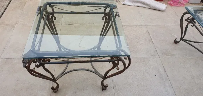 mesa de centro de vidro