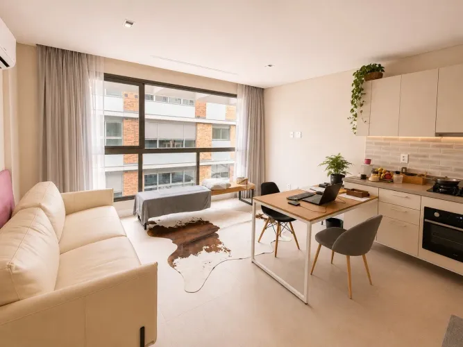 Apartamento Novo com 1 quarto, Academia, Piscina e Vista Privilegiada no Estreito