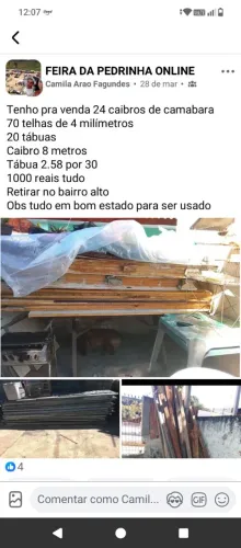Tenho pra venda material de construção 