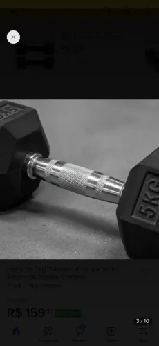 Par de halter de 5kg Dumbell