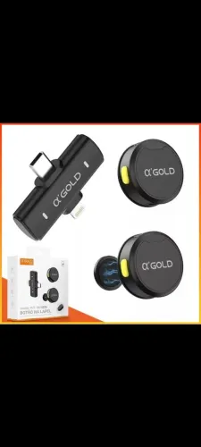 Microfone de Lapela Sem fio AGOLD MCF-38D Magnético Duplo