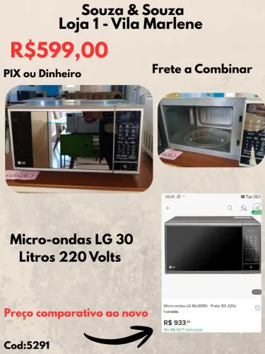 Micro-ondas LG 30 Litros 220 Volts <br>Litros 220 Volts<br>12 12<br>O