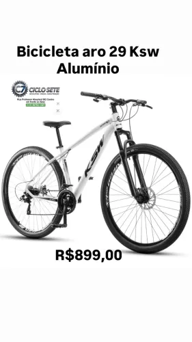 Bicicleta aro 29 Ksw alumínio Sete Lagoas