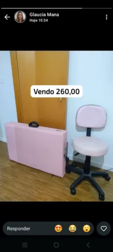 Maca portátil madeira + mocho