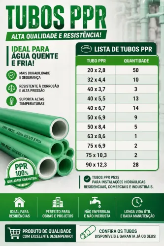 Tubos ppf oferta imperdível