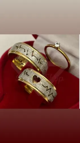 Par de Alianças banho de ouro branco
