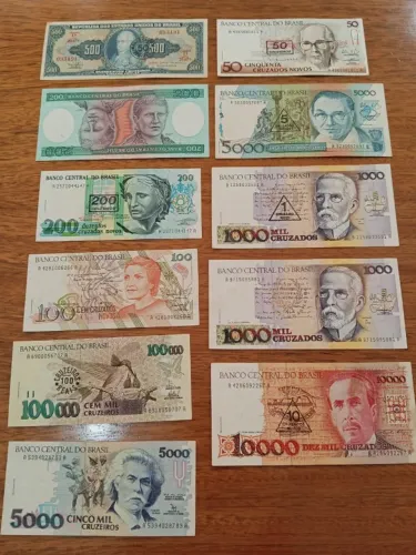 Coleção Cédulas Antigas (13 itens)