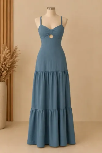 Vestido usado azul bebê