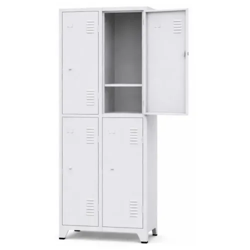 Roupeiro De Aço Quatro Portas Grandes Reforçado Para Vestiário Com Pitão - 10992