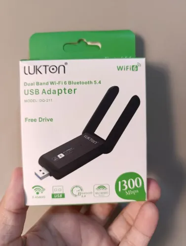 Adaptador Wi-fi-5 Dual Band,1300 mbps 2.4,5 GHz,3.0 Novo/Caixa