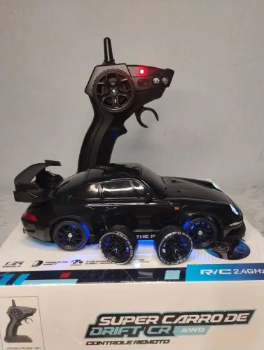 Carrinho Controle Remoto 4x4 Drift (com Leds e Pneus Extras)