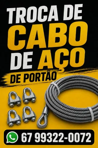 Cabo de aço para portão de elevação