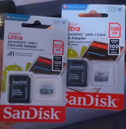 Cartão de memória 512gb e 128gb somente venda