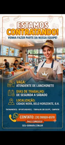 Atendente de lanchonete