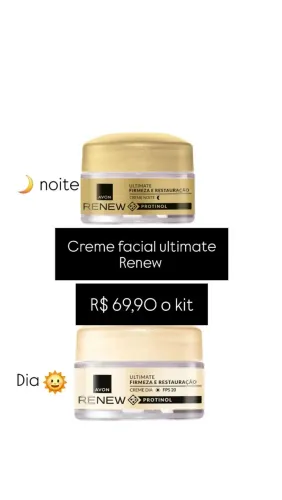 Kit Creme facial Avon Renew 