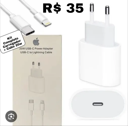 Kit Carregador+ Cabo para Iphone R$ 35