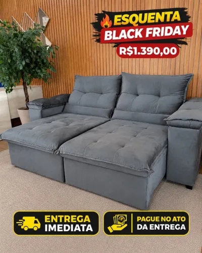 Direto da fábrica Sofá retrátil e reclinável Ortopillow esquenta Black preço de fábrica