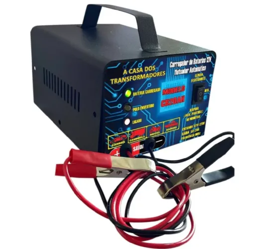 Carregador De Bateria 12v Até 300 amperes Inteligente PARA CARRO, MOTO, BARCO, CAMINHÃO