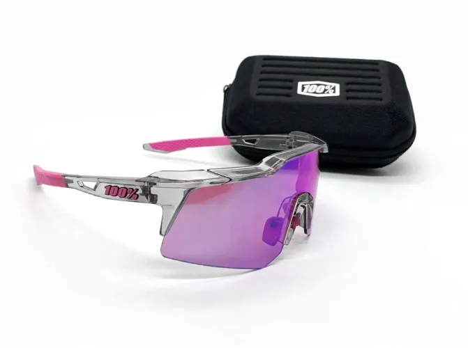 Óculos Ciclismo 100% Speedcraft SL Transparente Lente Roxa