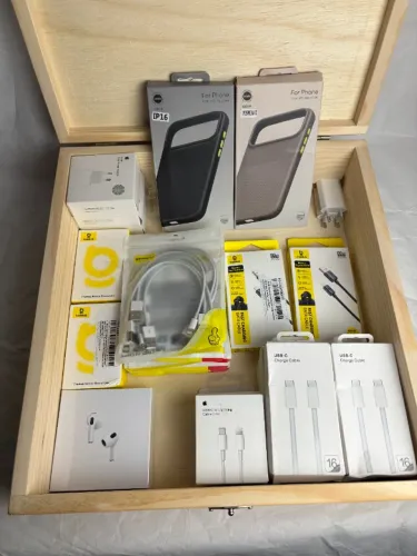 caixa de tecnologia / carregadores