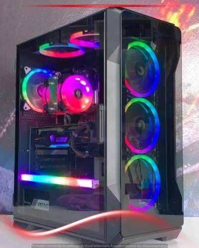 PC Gamer i5 9500, 16GB RAM, SSD 500GB, GTX 1060 6GB, Gabinete Pichau, Fonte 550W