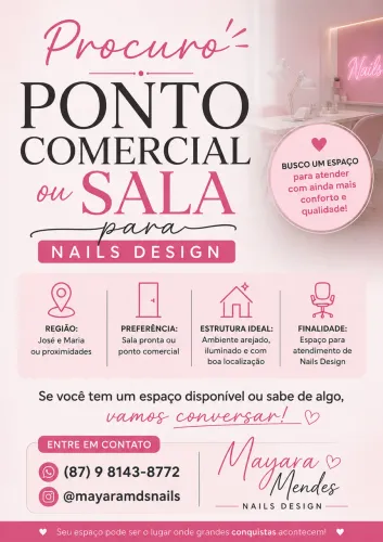 Procuro ponto comercial ou sala