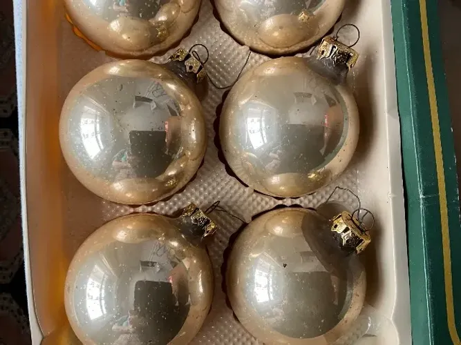 6 bolas de vidro de Natal