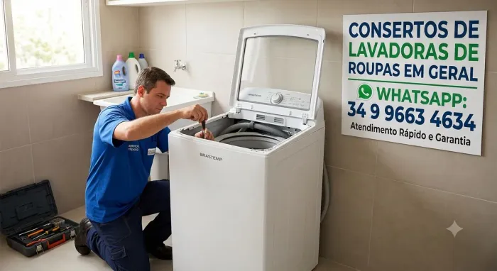 Consertos em lavadora de roupas