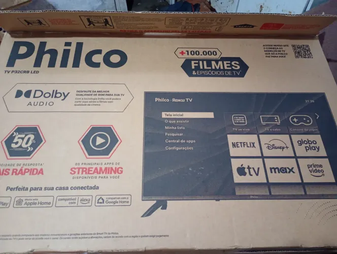 Smart tv Philco Roku 32 nova