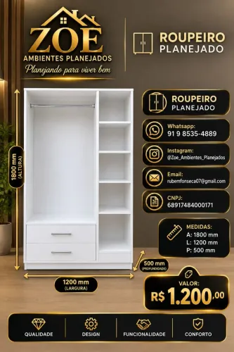 Closet a partir de 1.200,00
