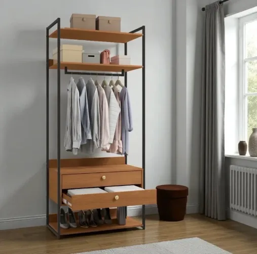 Closet Aberto com Cabideiro