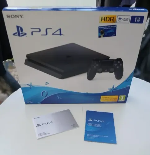 Caixa Vazia Embalagem Playstation 4 Slim 1 TB Sony com manual