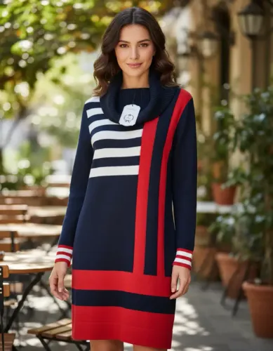 Vestido Trico Luzia Fazzoli Atletic Listras Feminino T42