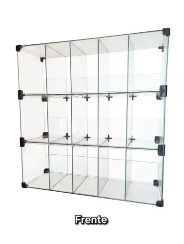 Expositor de vidro 15 repartições (vitrine/baleiro/bomboniere)