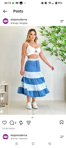 Saia evangélica saia longa