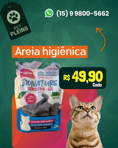 AREIA HIGIÊNICA PARA GATOS 