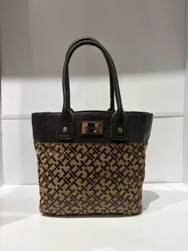 Bolsa Tommy Hilfiger Monograma Marrom Original Tote Bag