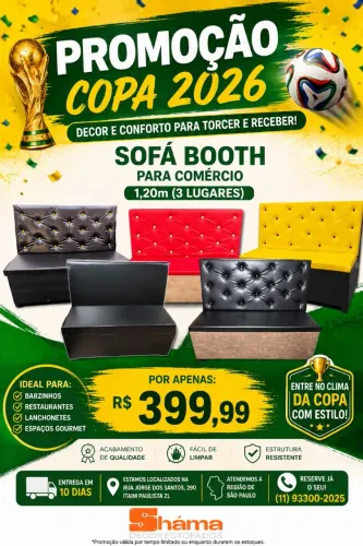 Banco Booth. Sofá para Comércio 