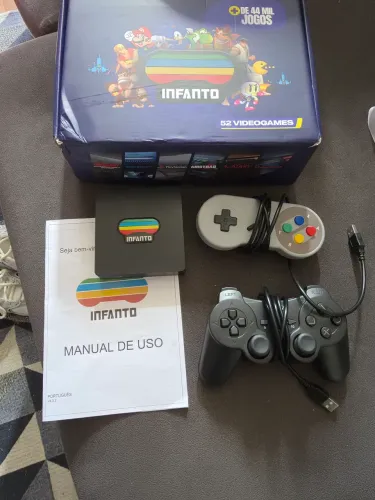 Console Retrô (Vídeo Game) INFANTO 4K | +44 Mil Jogos | 2 Controles
