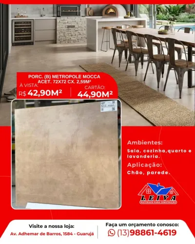 Porcelanato Metrópole Mocca