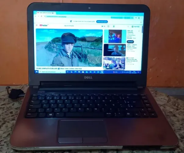 Notebook Rápido Dell Core i7/4ageração/8gb/hdssd128gb/Formatado/bateria boa/ 990,00