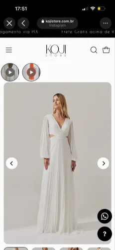 Vestido branco noivado casamento koji