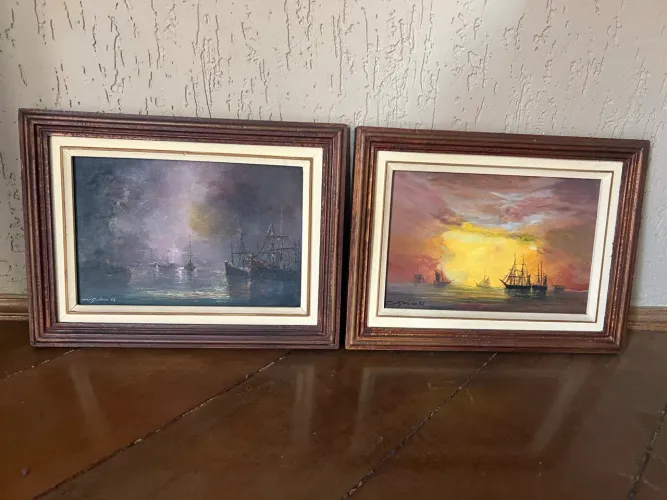 Par de Quadros Motivo Marinha