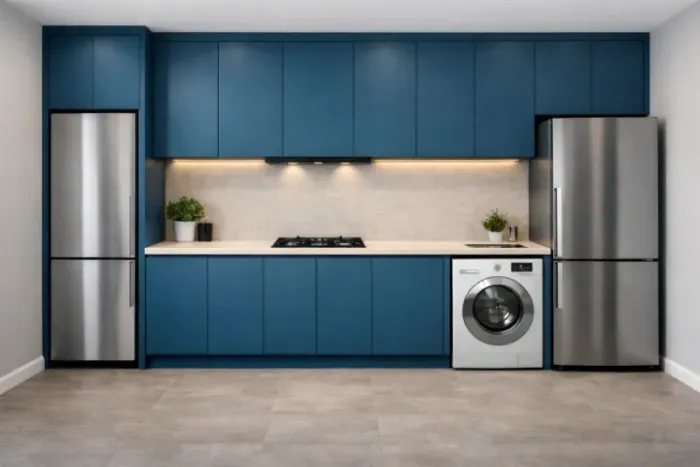 Cozinha planejada azul