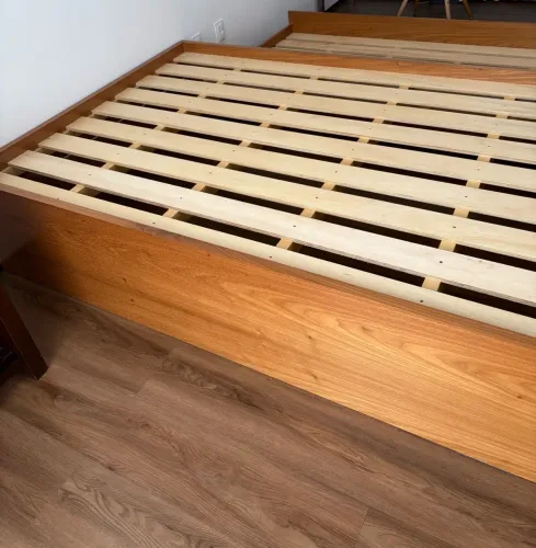 Cama viúvo com bicama em madeira