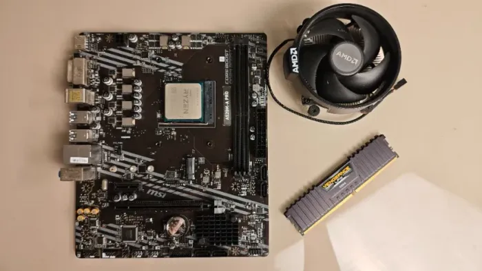 Kit AM4 Ryzen 5 4500 + Placa mãe MSI A520m Pro + 8gb Corsair Vengeance 3200mhz