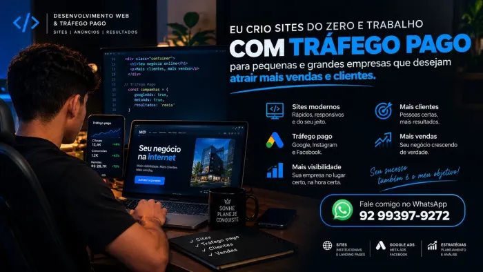 Criação de Sites e Tráfego Pago para Empresas