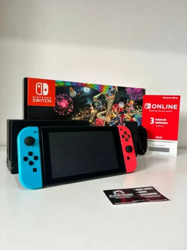 Nintendo Switch Completo -  Impecável (Aceito Cartão)